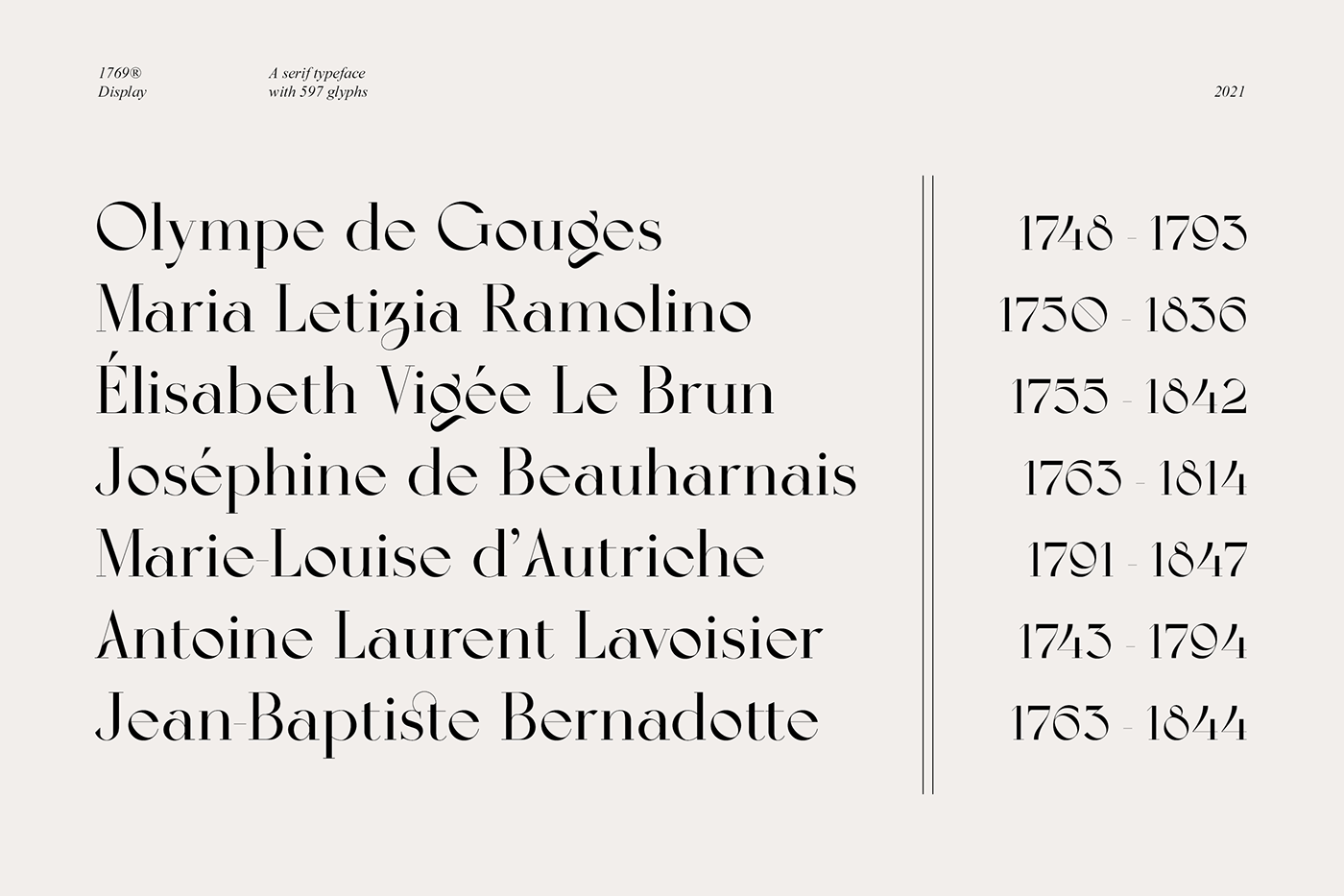 18th century display typeface font france Ligatures lyon napoleon romantic serif Typeface