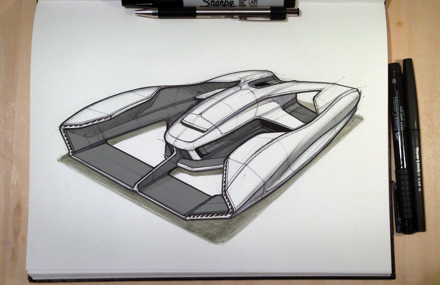 sketch sketching idsketching handsketching pen paper Render shoes spaceships axe