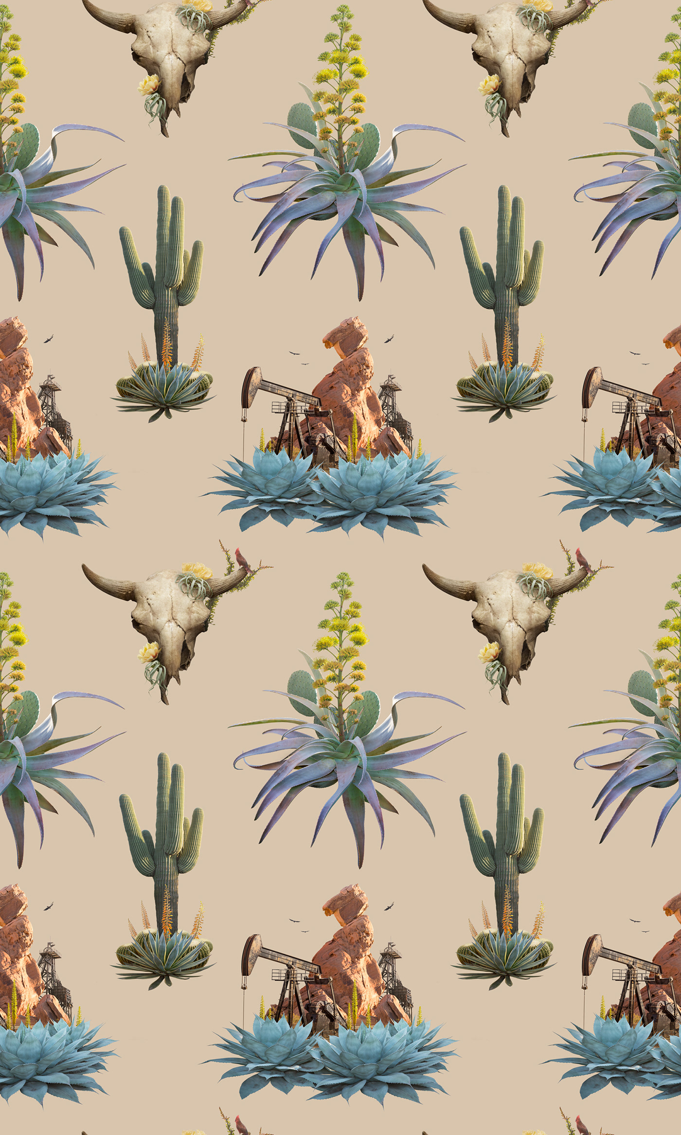 anthropocene cactus climate change desert environmental Flowers industry Nature skull wallpaper