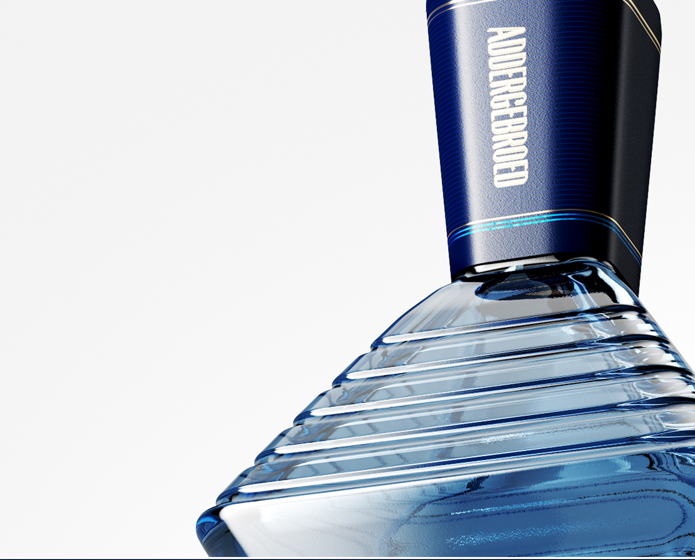CGI c4d packaging design luxury brand liquor glass addergebroed Absinthe bottle design