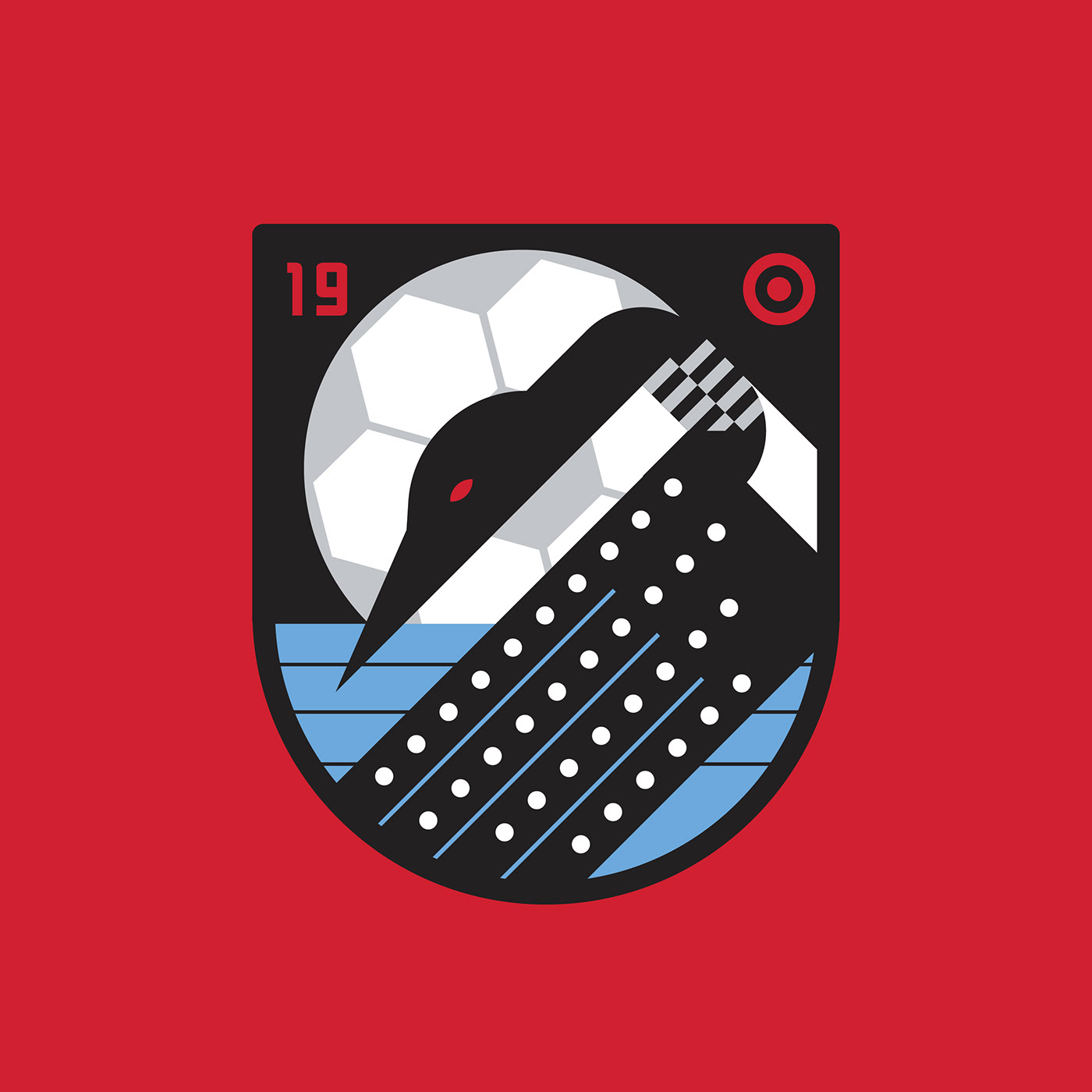 soccer minnesota united loon vector badge merchandise