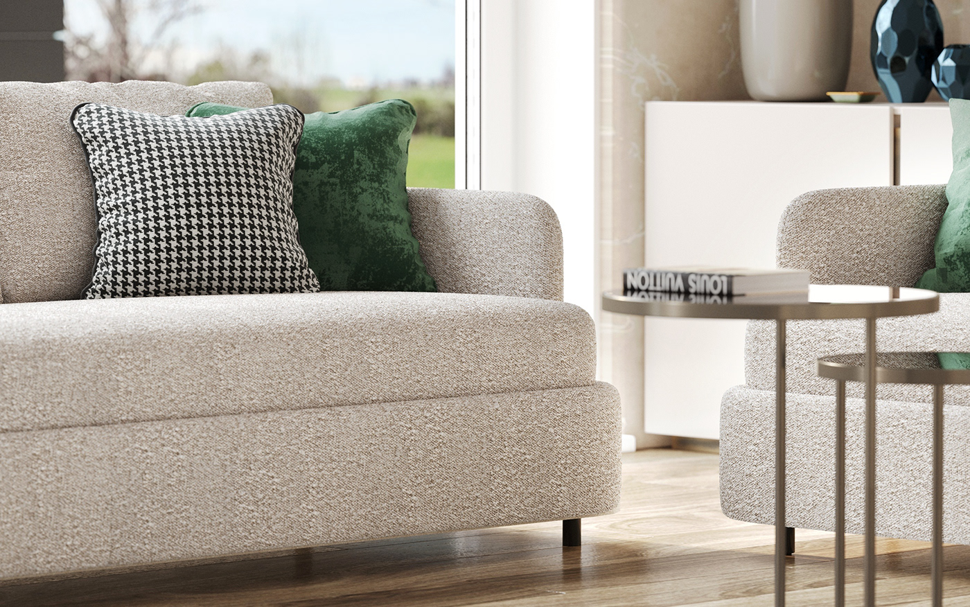 design design interior Interior 3d max corona renderer rendering visual visualization living room sofa armchair chair