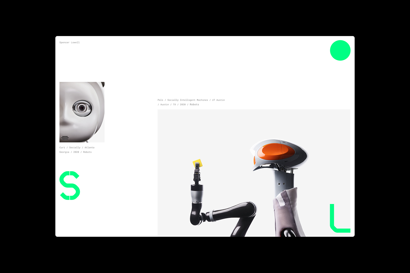 business card custom type identity neon robots Technology typography   Website