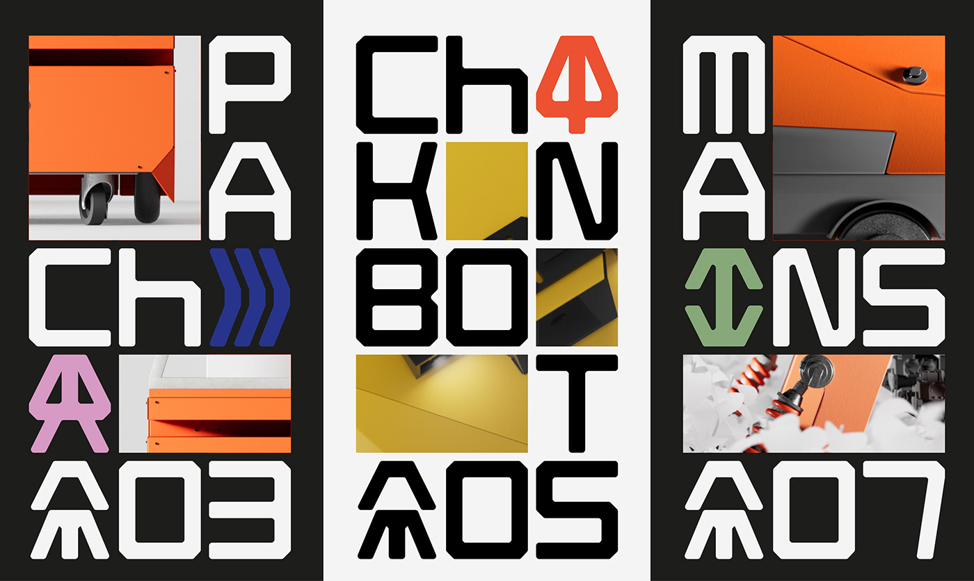 3D branding  icons identity Illustrator logo robotics type typography   Web Design 