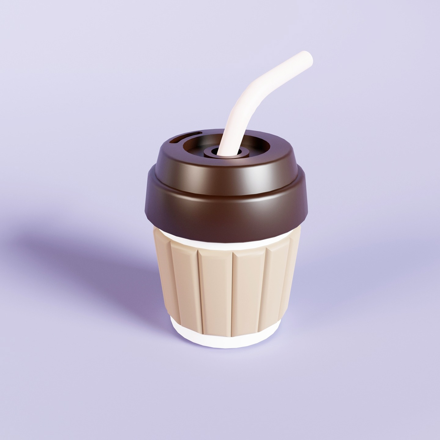 In this 3D cute-style image, a delightful coffee mug steals the spotlight.