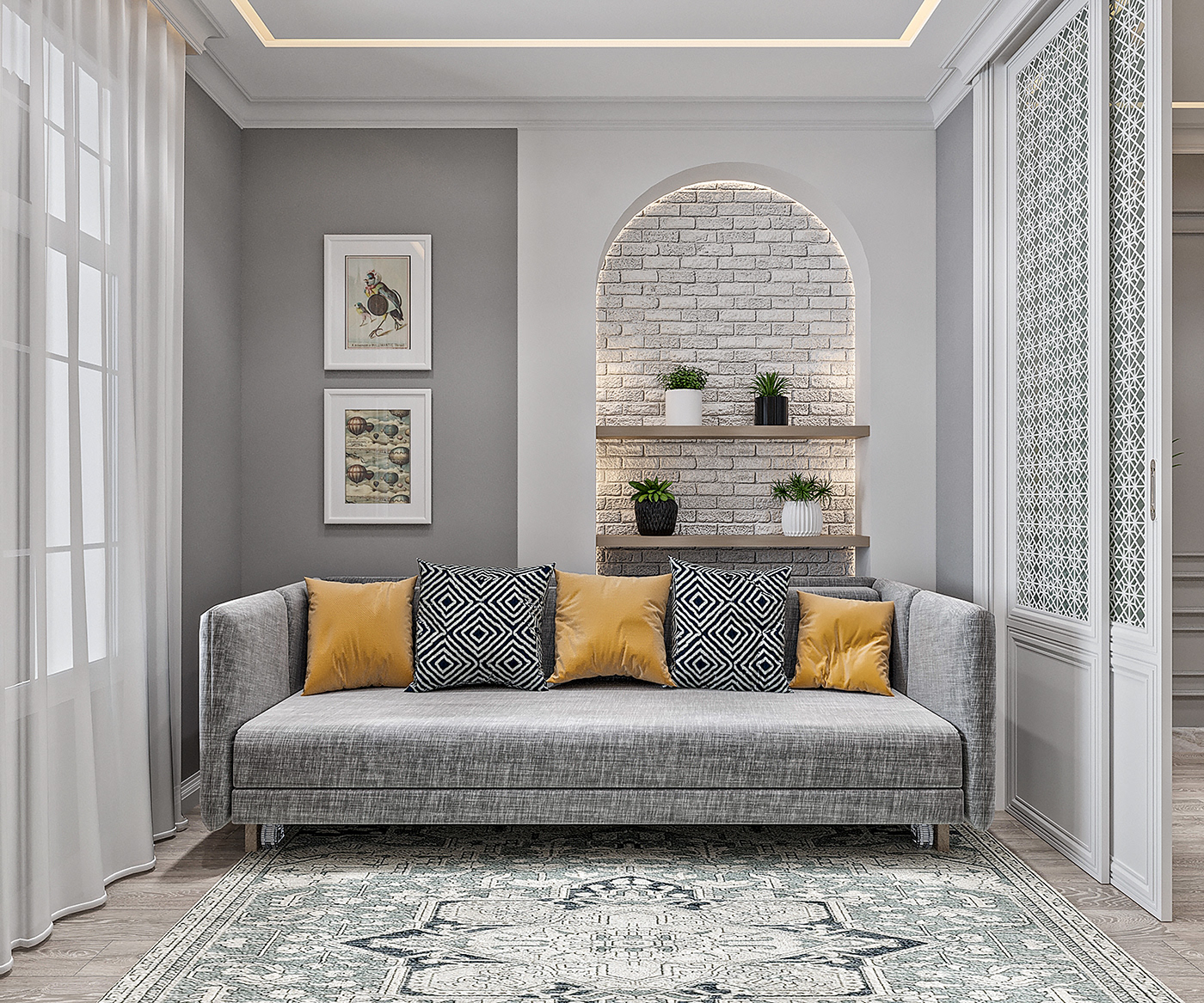 3dmax interior designer livingroom