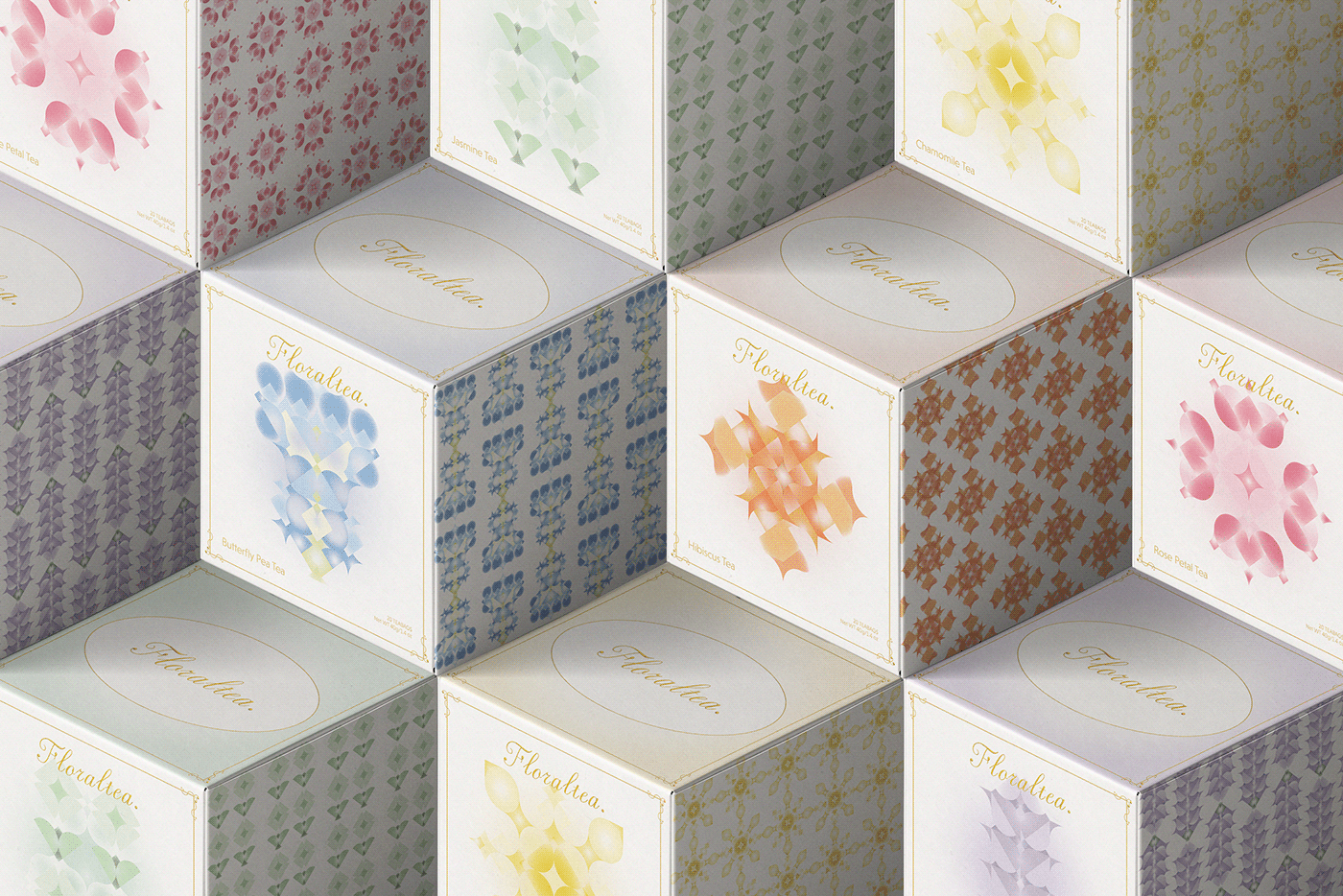 tea floral pattern Flowers branding  brand identity visual identity