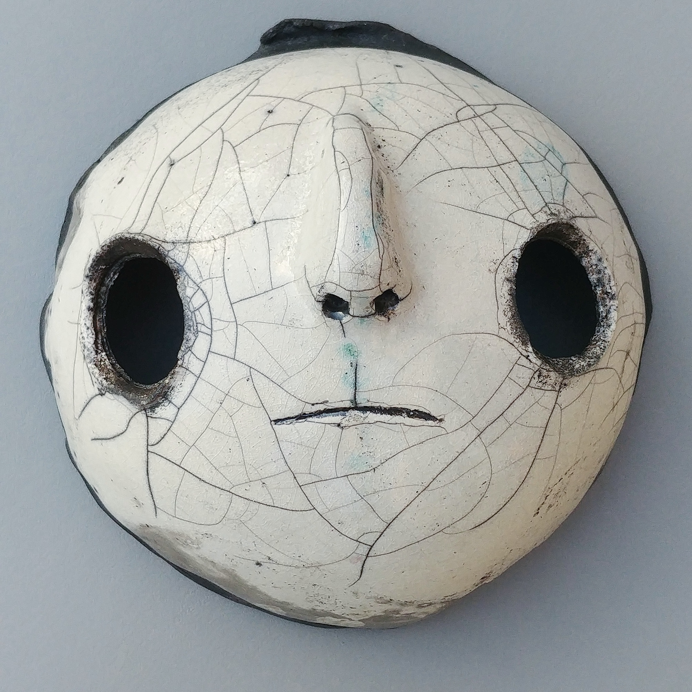 mask mascara ceramics  Raku clay arts&crafts stoneware faces Expression