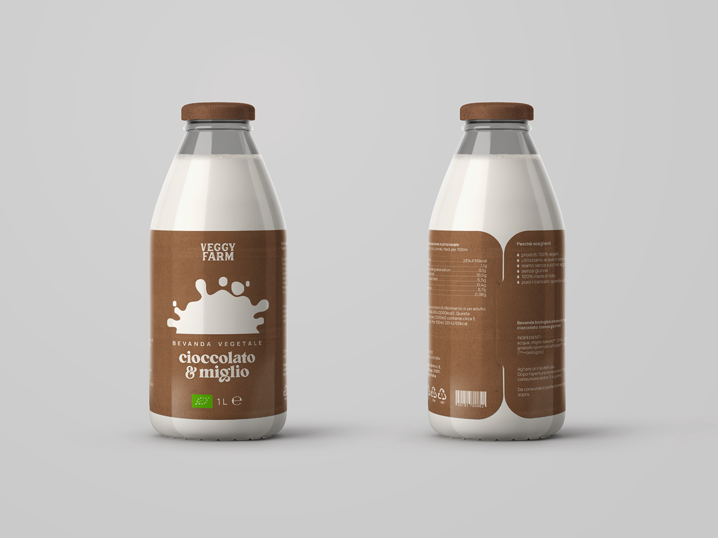 milk Vegetarian green packaging design Packaging brand identity Advertising  design visual identity brand