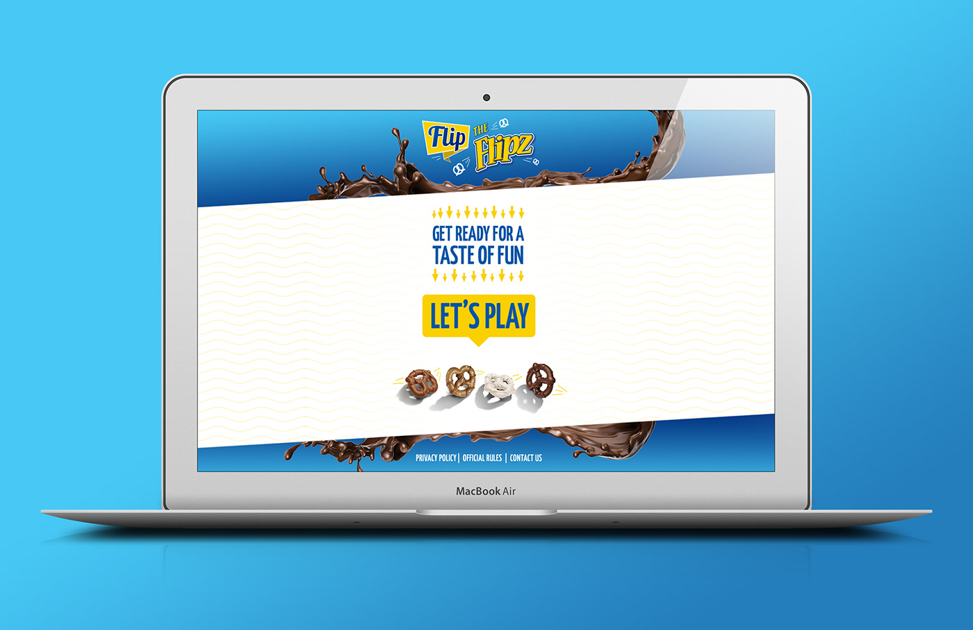 pretzel Food  game FlipZ advertasing smartphone online game interactive