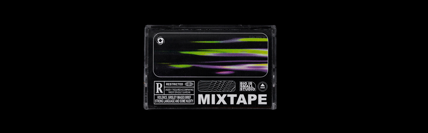 cover tape holographic hip hop rap acid Layout foil green detroit