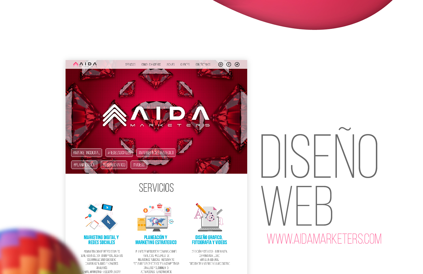Diseño web Diseño UI/UX diseño gráfico landing page Web