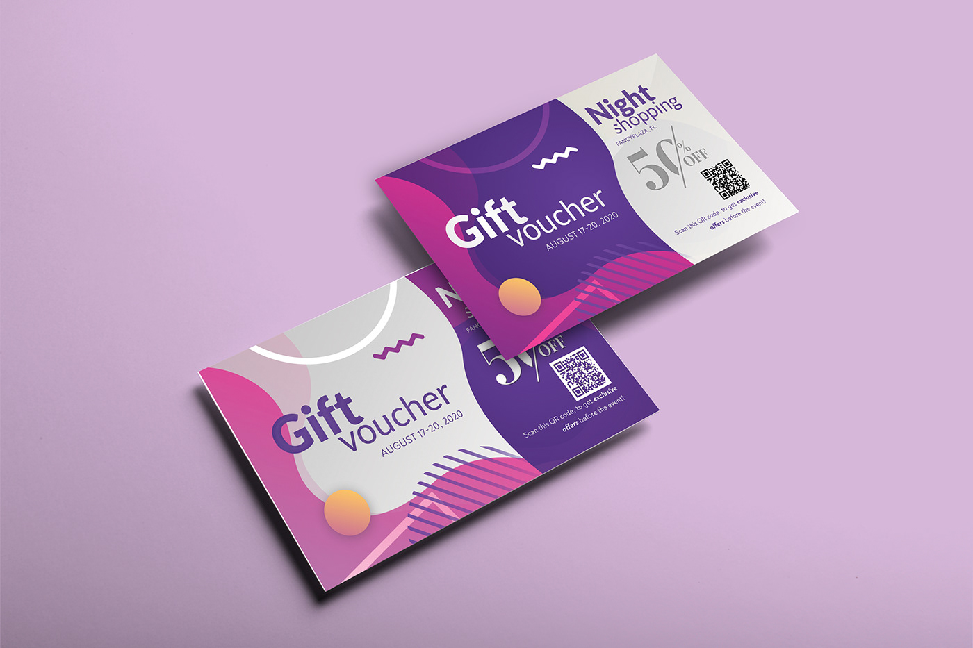 card COUPON discount fancy geometric gift modern print sale voucher