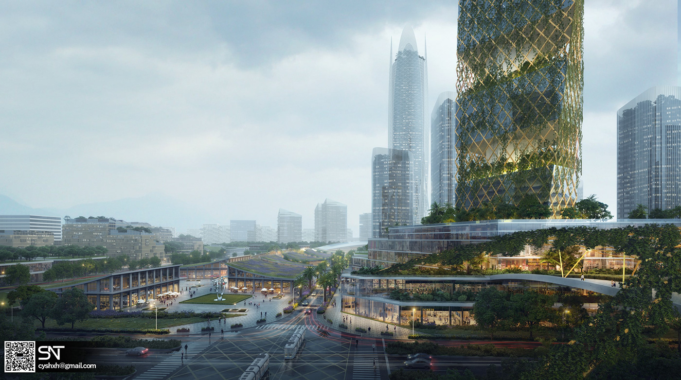 3ds max architecture city Masterplan Render Urban Design urban planning urbanism  
