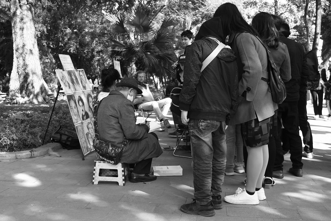 black and white Ha Noi life look and observe moments Street wander