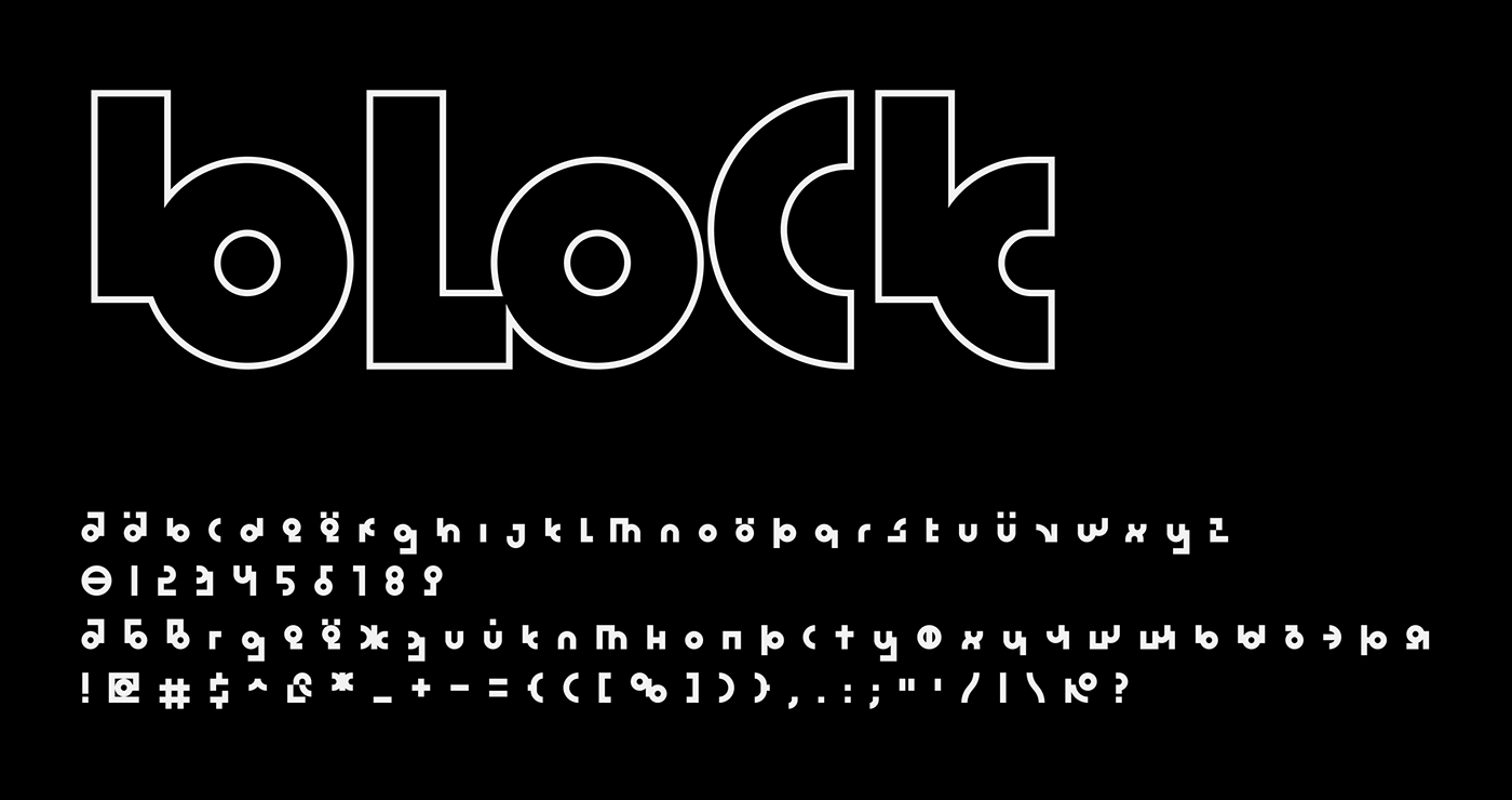 font free Latin Cyrillic letters type design