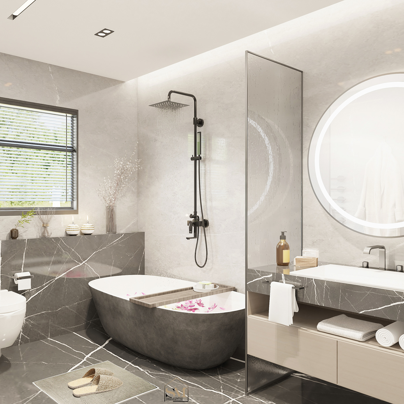 bathroom interior design  visualization 3D modern 3ds max design wc