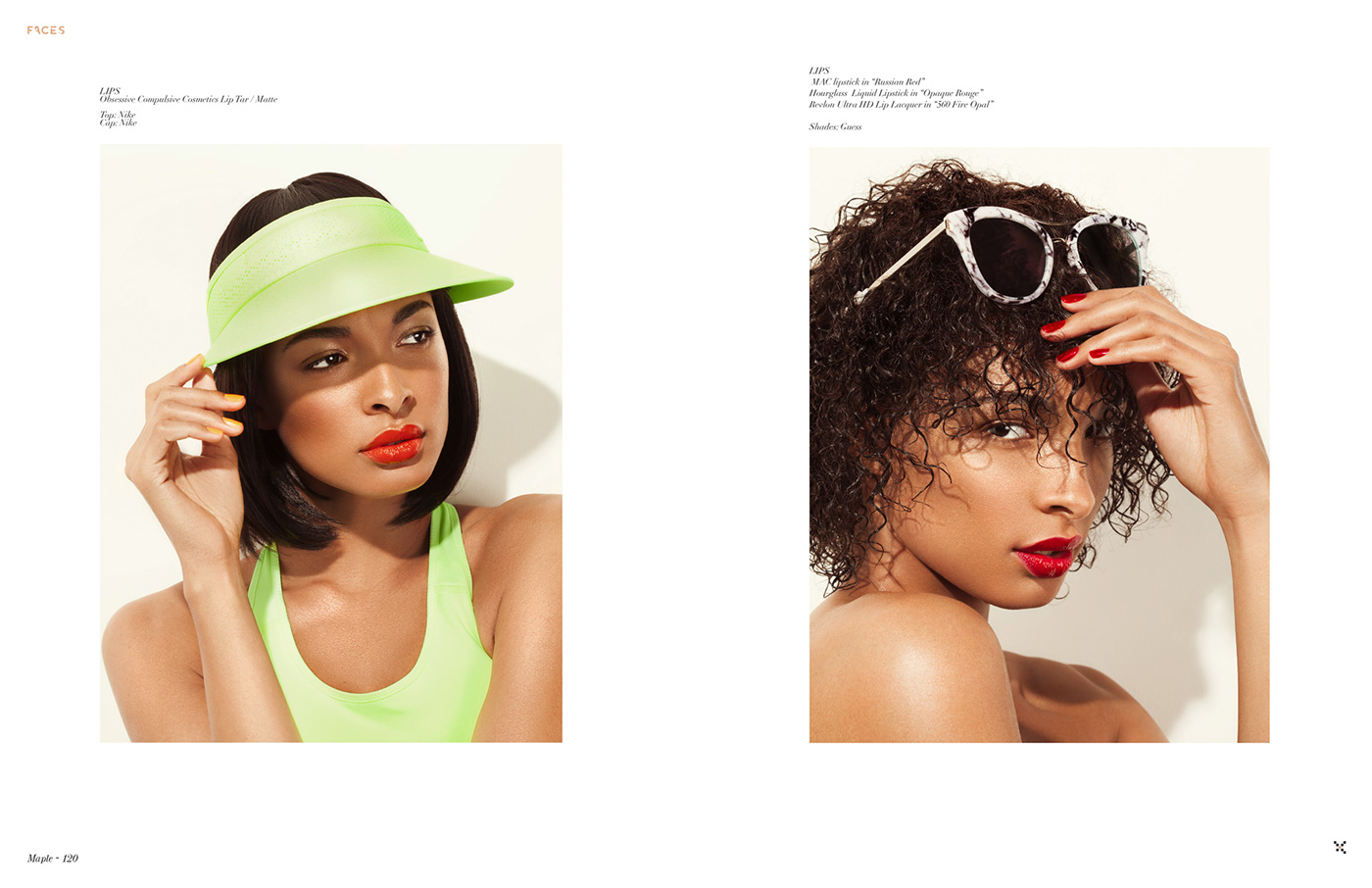 beauty editorial wet heat summer colors magazine publication Montreal Canada