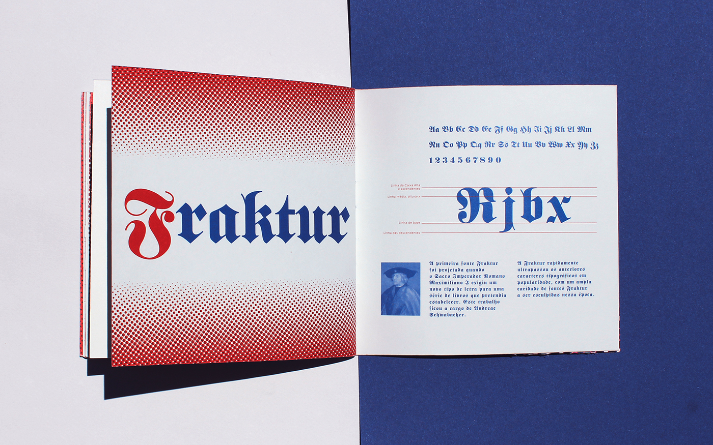 typography   tipografia type fonts Catalogue dots point halftone red blue