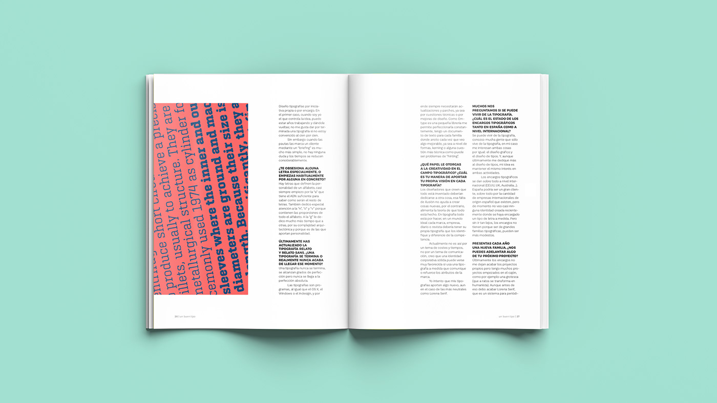 design editorial type typograpgy magazine buen