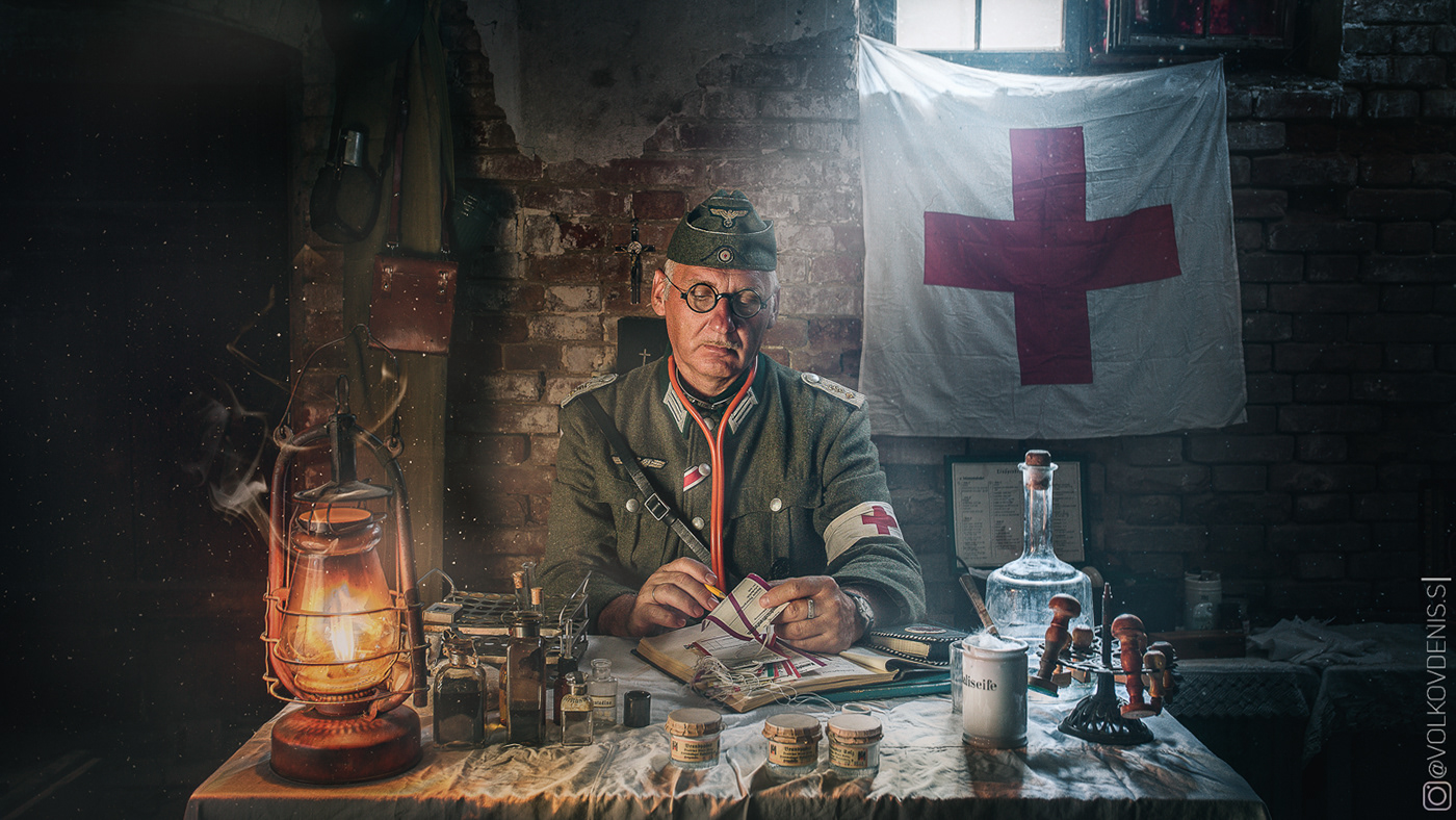 Mattepainting Military world war art doctor the medicine compositing Performance photoshop reconstruction