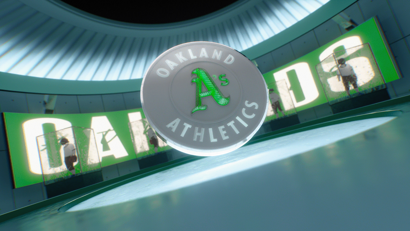 broadcast sports design 3D cinema 4d mlb nfl NBA art Oakland Athletics