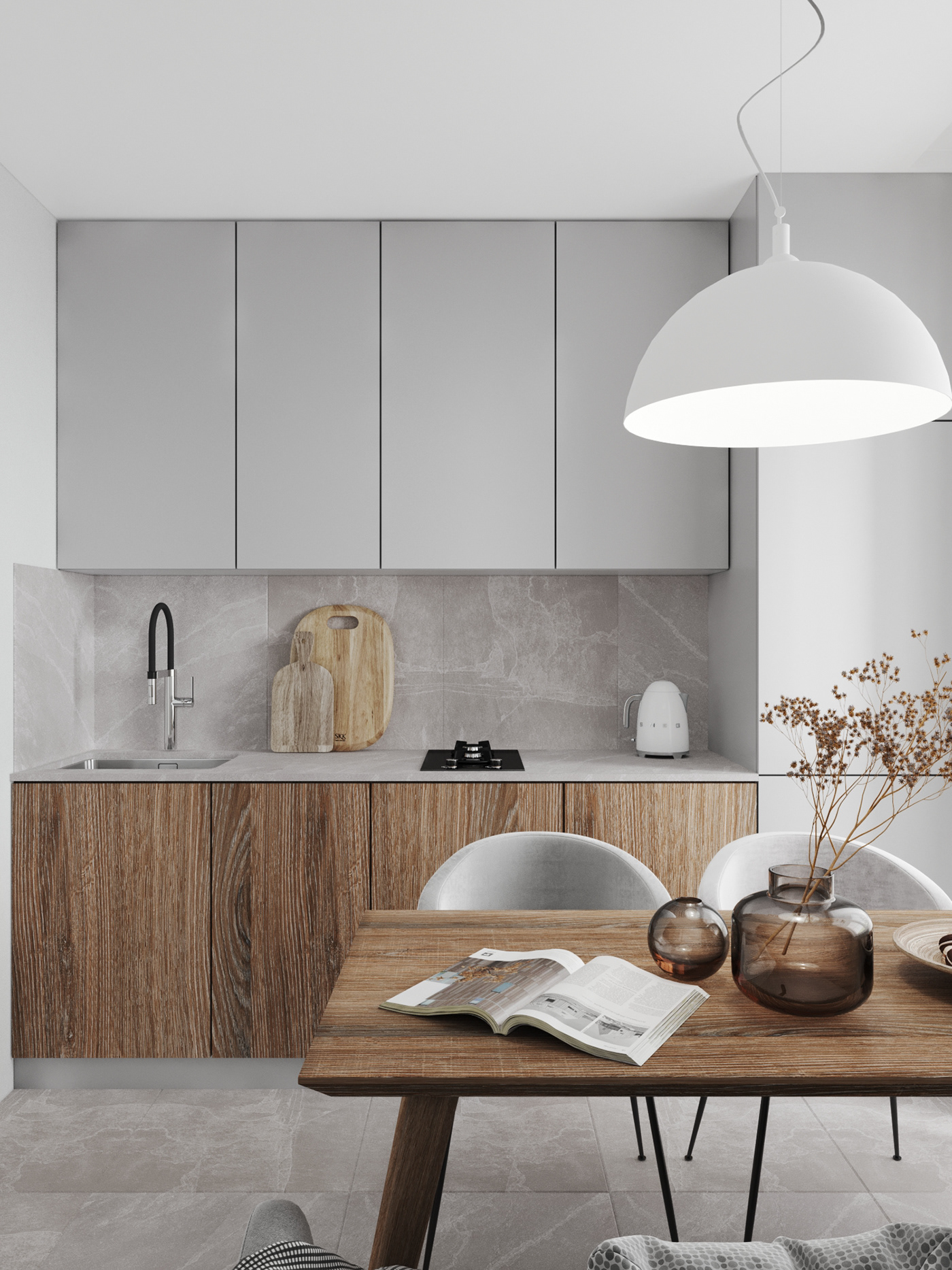 3dmax 3ds max corona render  greykitchen interior design  kitchen kitchen design KitchenVisualization Render visualization