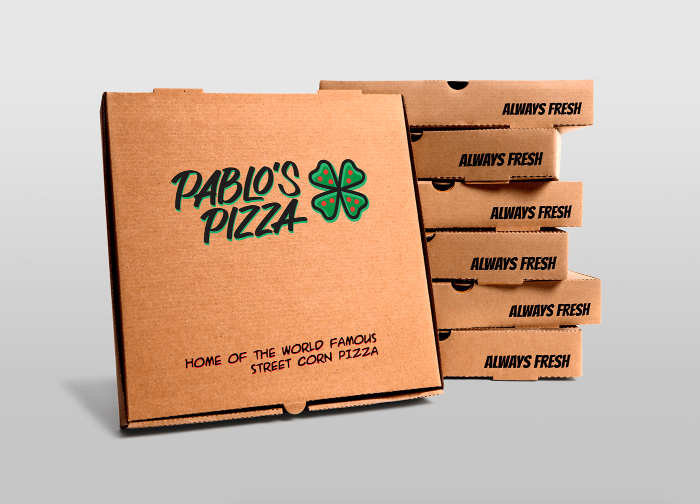 brand identity branding  concept pablo Pablos Pizza pizza house Pizza Place