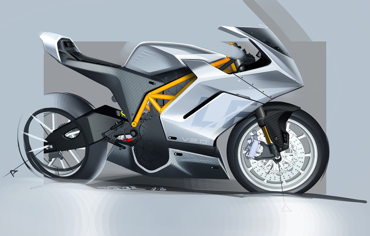 design electric electric motorcycle Fighter future motorbike motorcycle motorcycle design Racing stealth