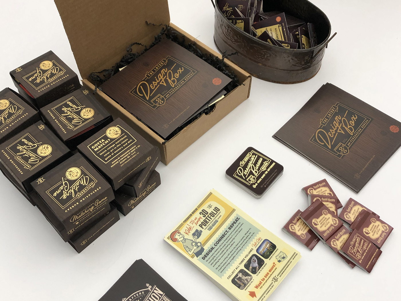 Self Promotion letterpress Retro vintage ILLUSTRATION  typography   game Packaging