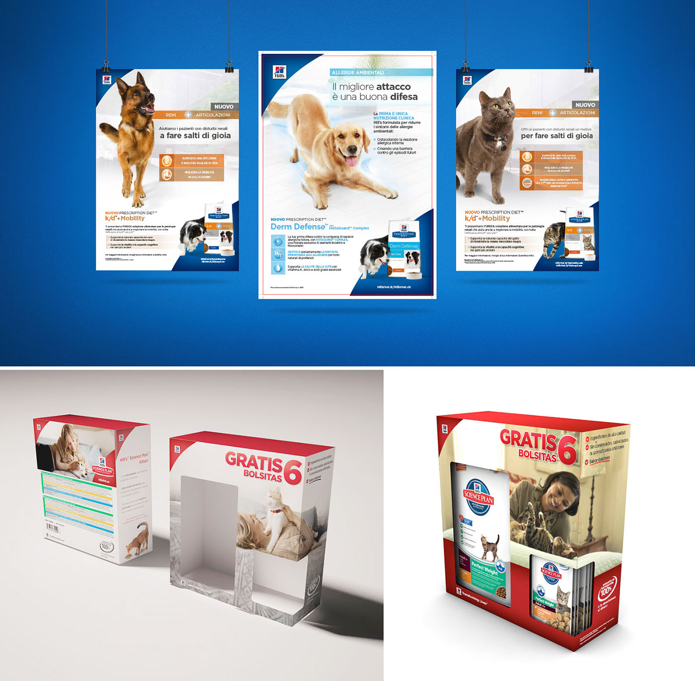 Packaging 3D pop material Graphic Designer brochure dog Cat Totem
