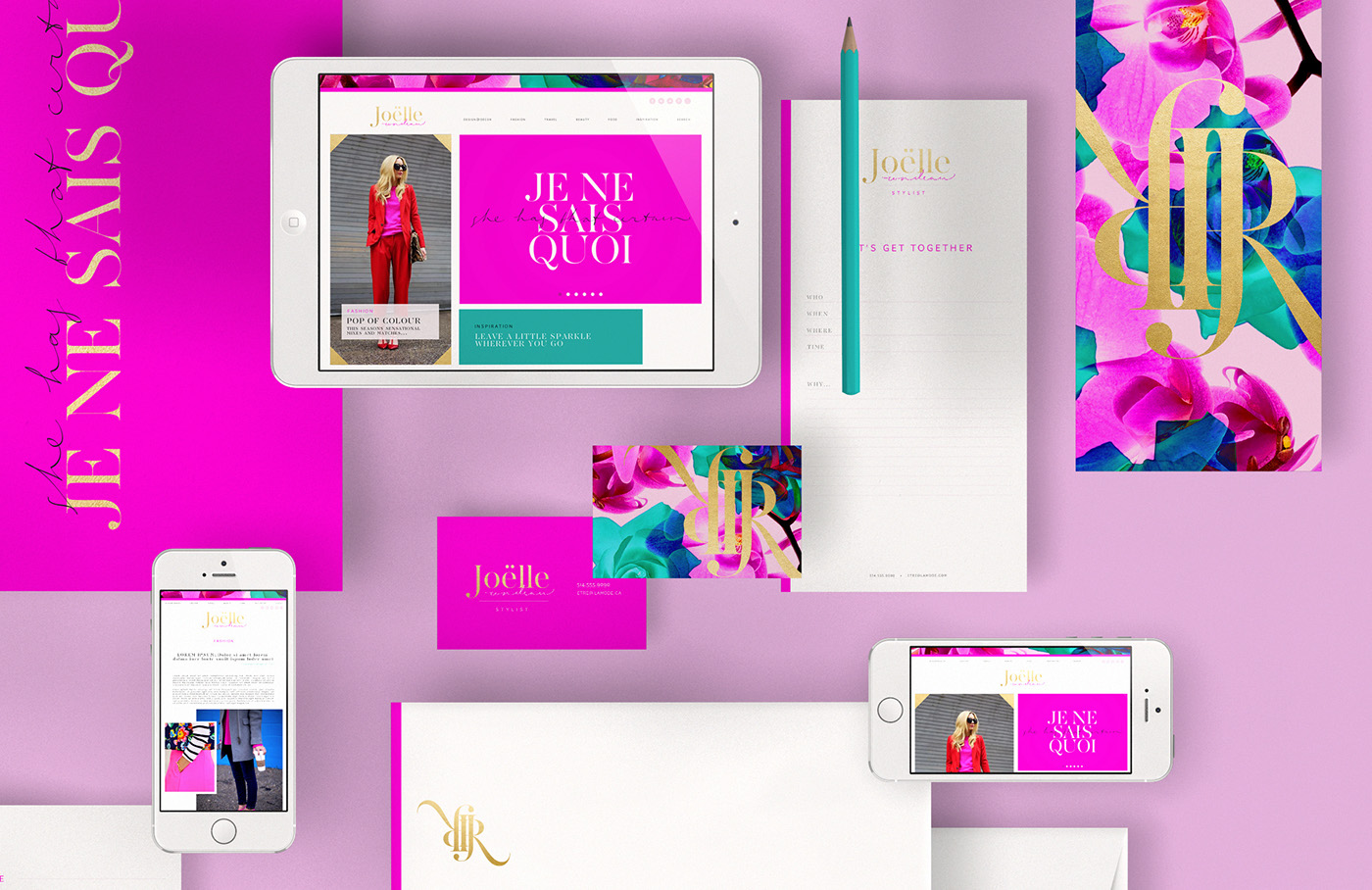 joelle stylist Clothing Personal Stylist House and Home Blog Web inspiration gold pink feminine flirty