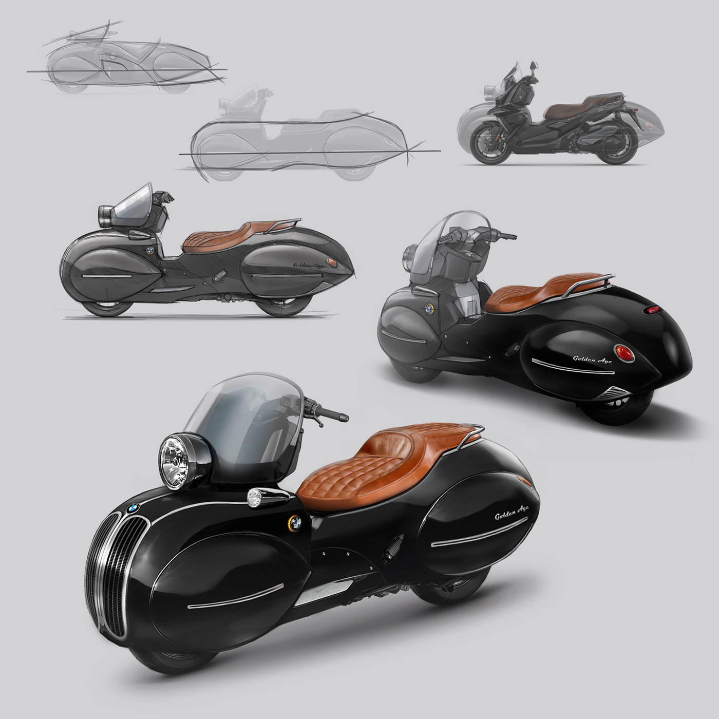 artdeco Bike BMW motorcycle Scooter automotivedesign Custom industrialdesign MotorcycleDesign productdesign