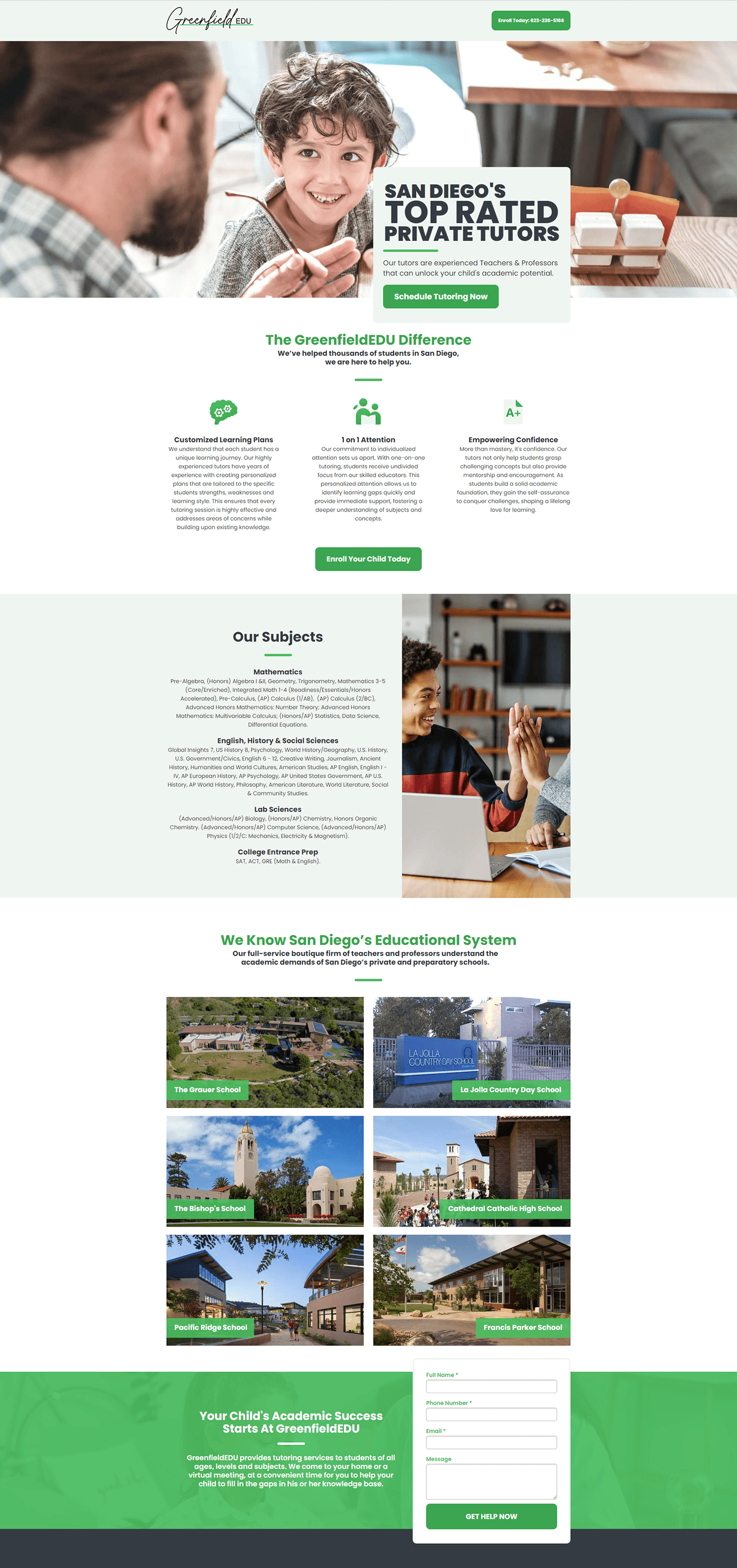 Web Design  landing page clean