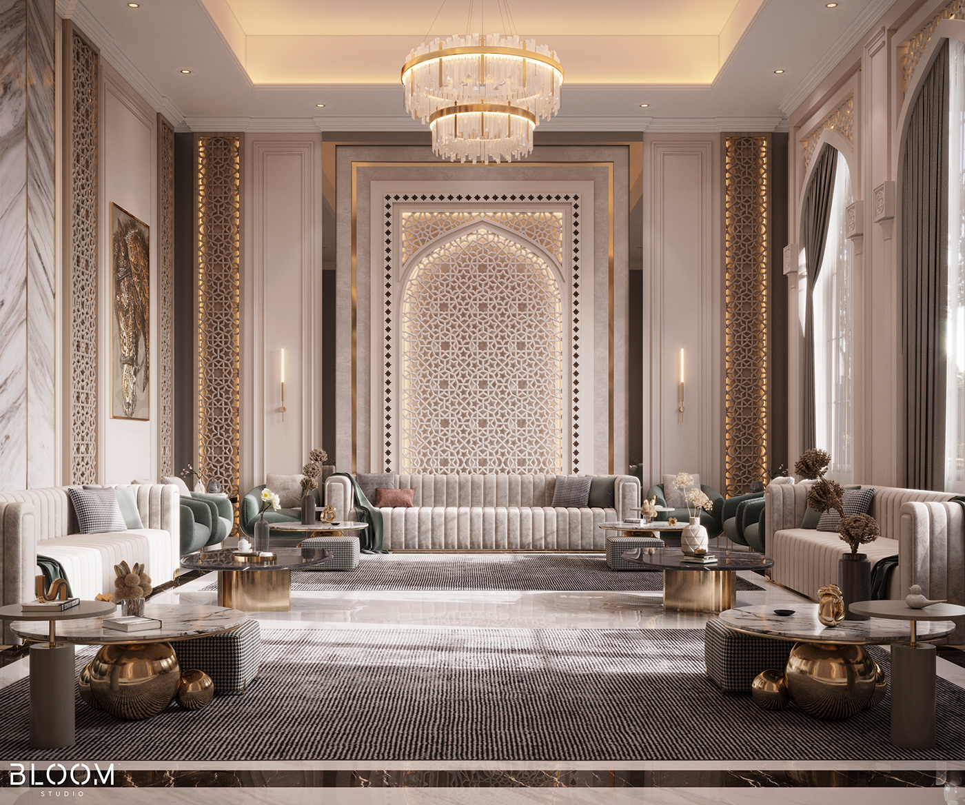 3D 3dsmax art interior design  islamic islamic design Photography  visualization decor MAJLIS