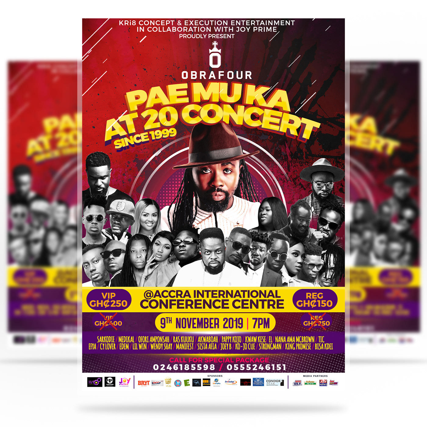 Event Event Design flyer Ghana Music Concert obrafour pae mu ka at 20 concert Poster Design posters Social media post