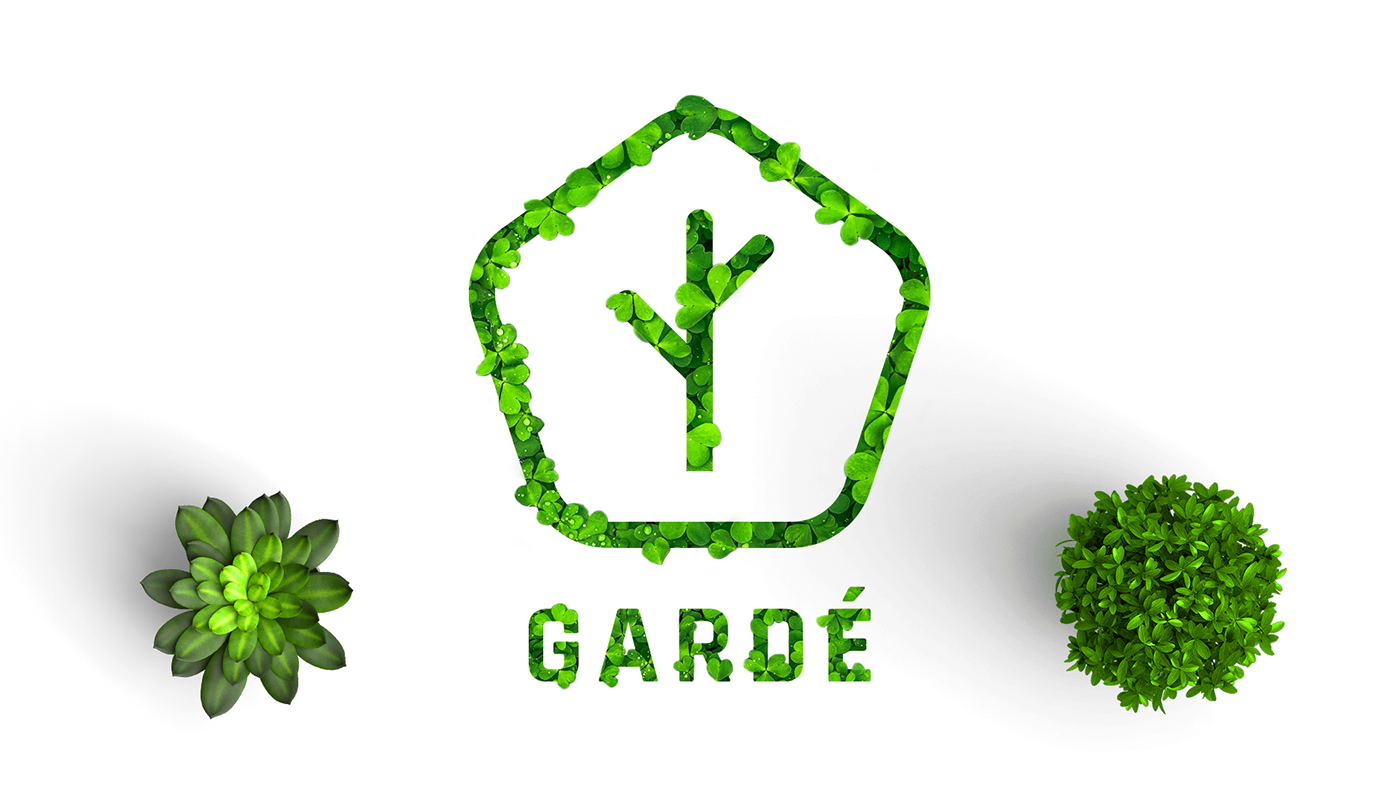 branding  garde garden green Mockup plants posters stationary