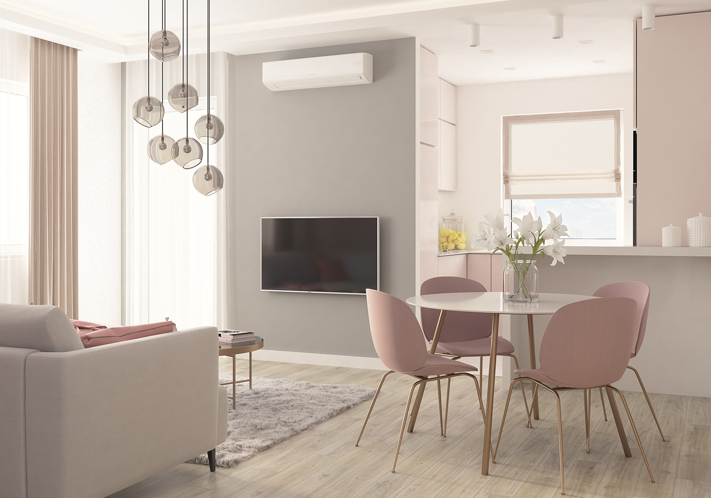 Interior design pink interior design  visualization Render rendering home vray 3dsmax