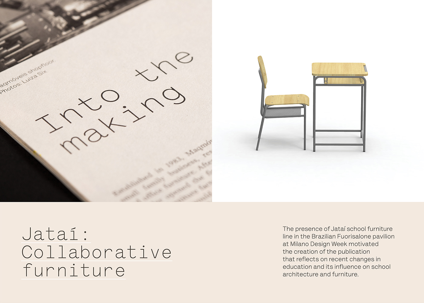 furniture design  editorial graphic design  school furniture milan Collaboration