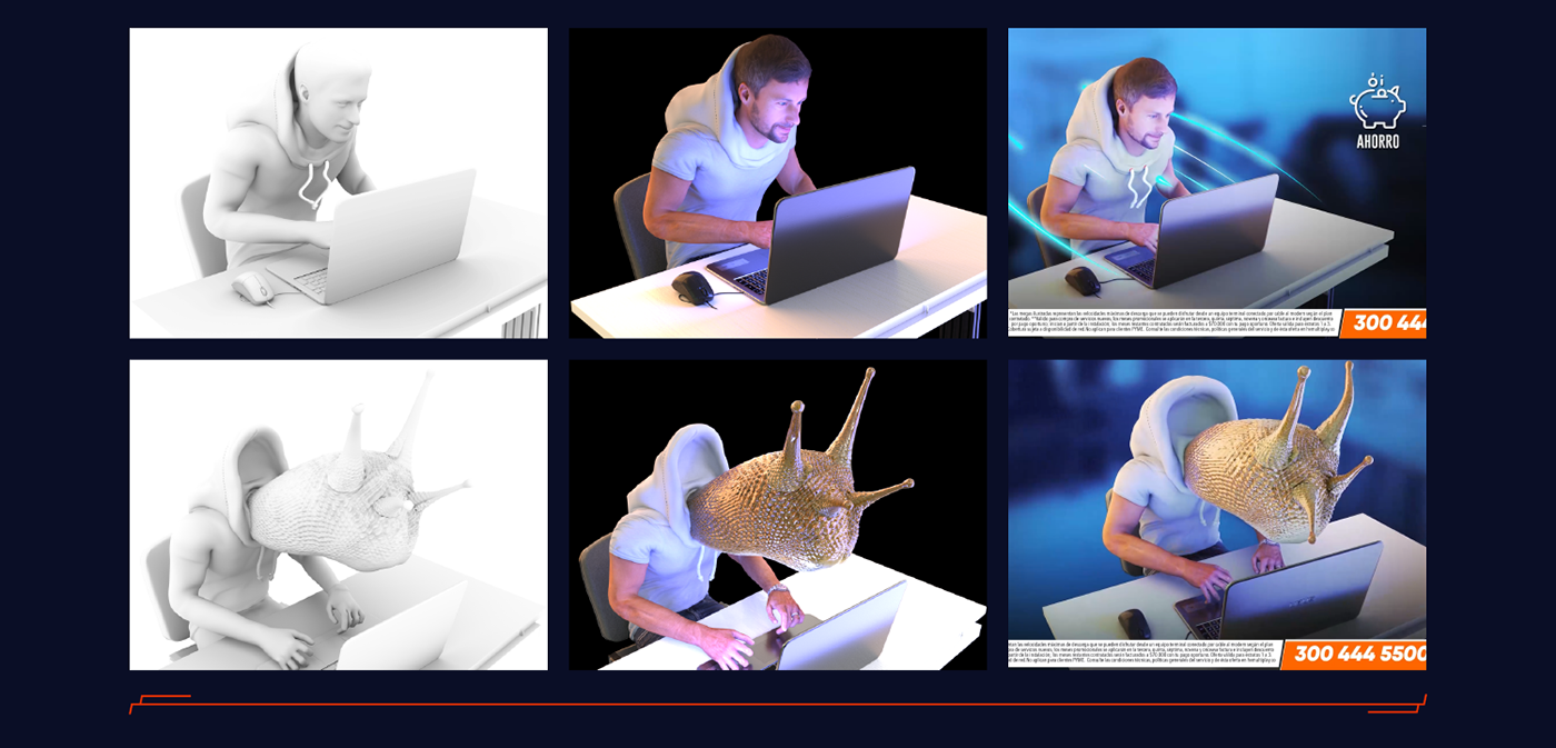 Advertising  marketing   Internet Technology 3D rigging animation  graphic design  Socialmedia snail