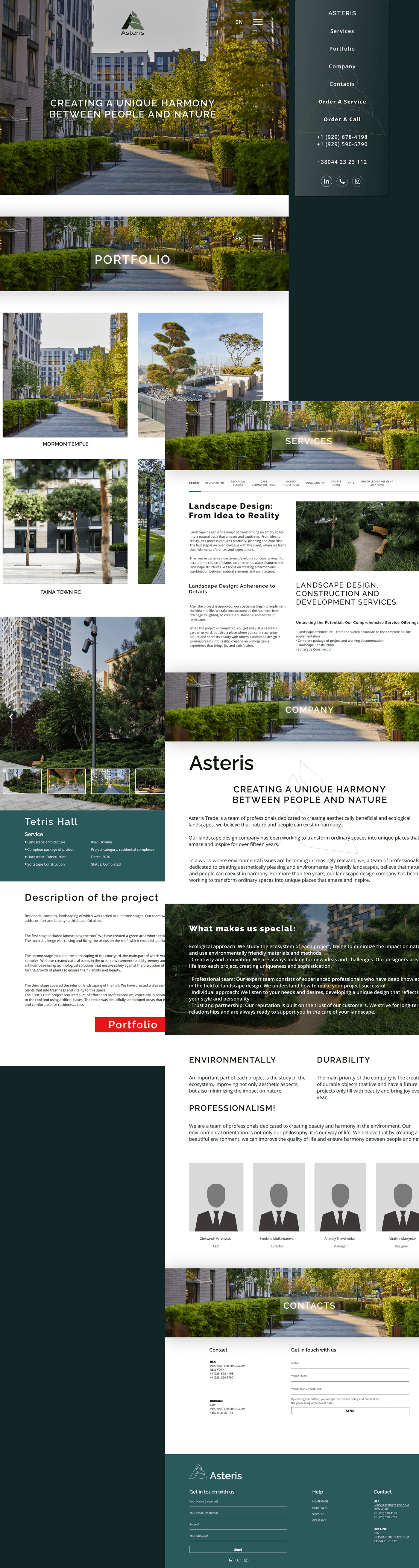 minimalist typography   ui design Figma UI/UX portfolio site Web Design  landing page минимализм landscaping
