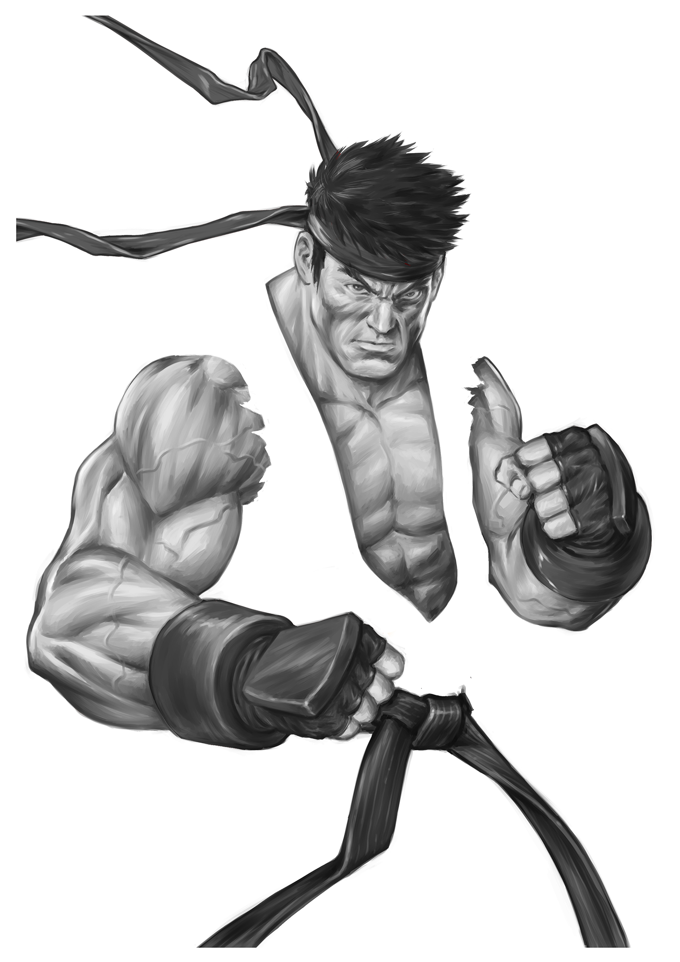Ryu capcom comic Streetfighter anime manga karate ink videogame martialarts