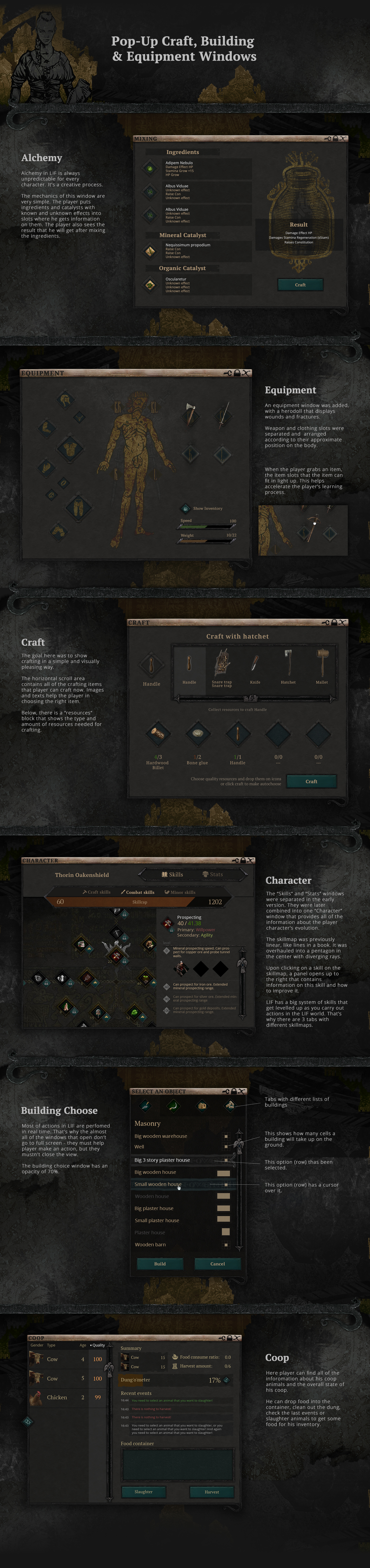GUI game ui ui design feodal medieval art Interface game life is feudal mmorpg graphics