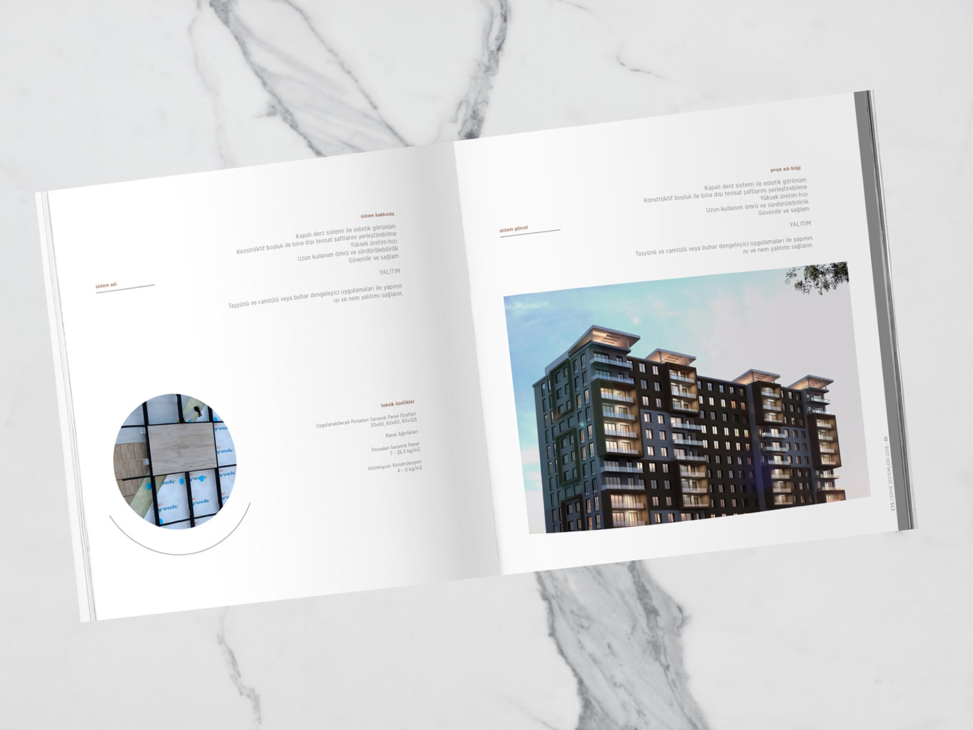Catalogue design graphic architect