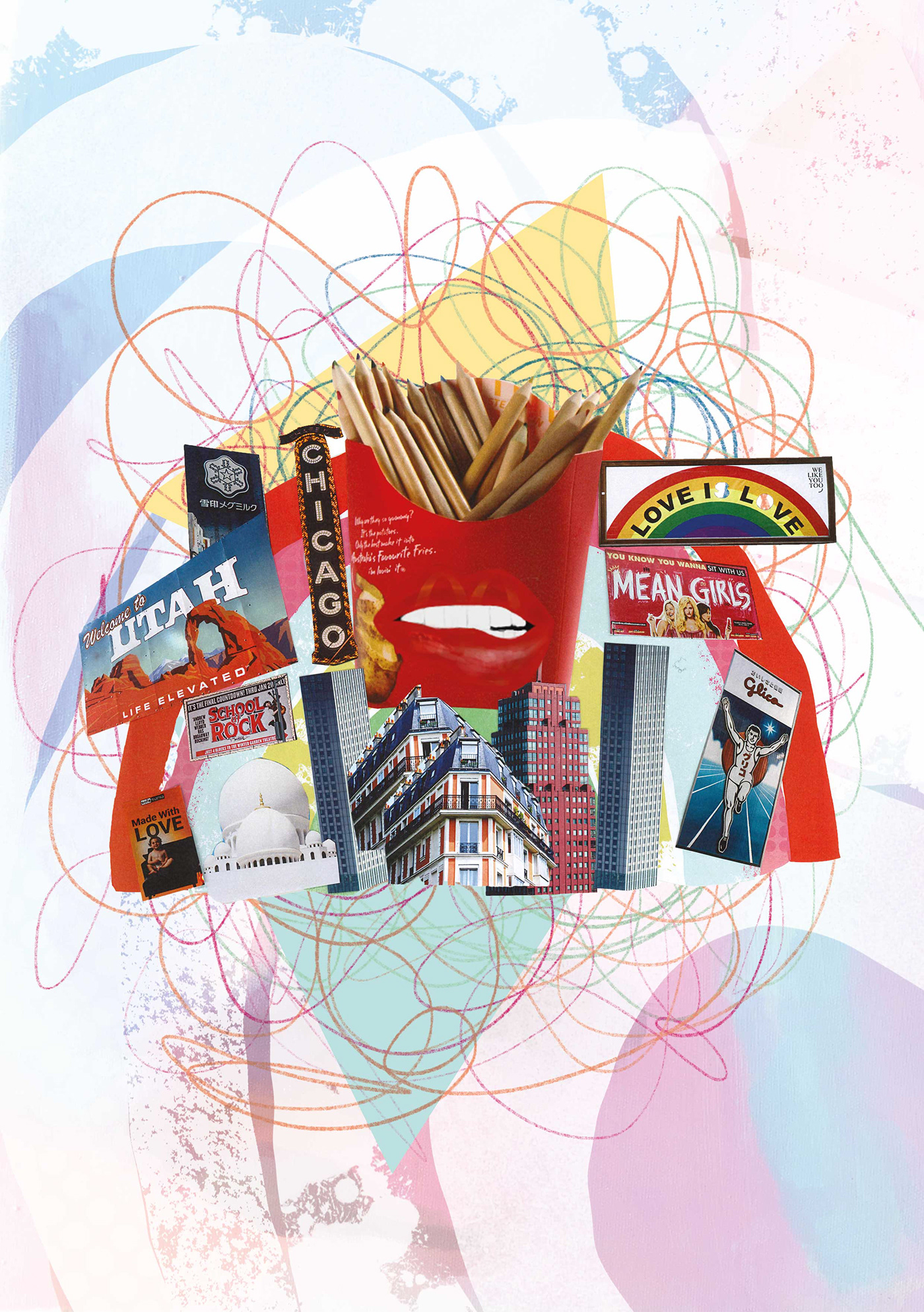 collage Collageart happymeal paper paperbrand paperpersonality photocollage photoshop Project sampler