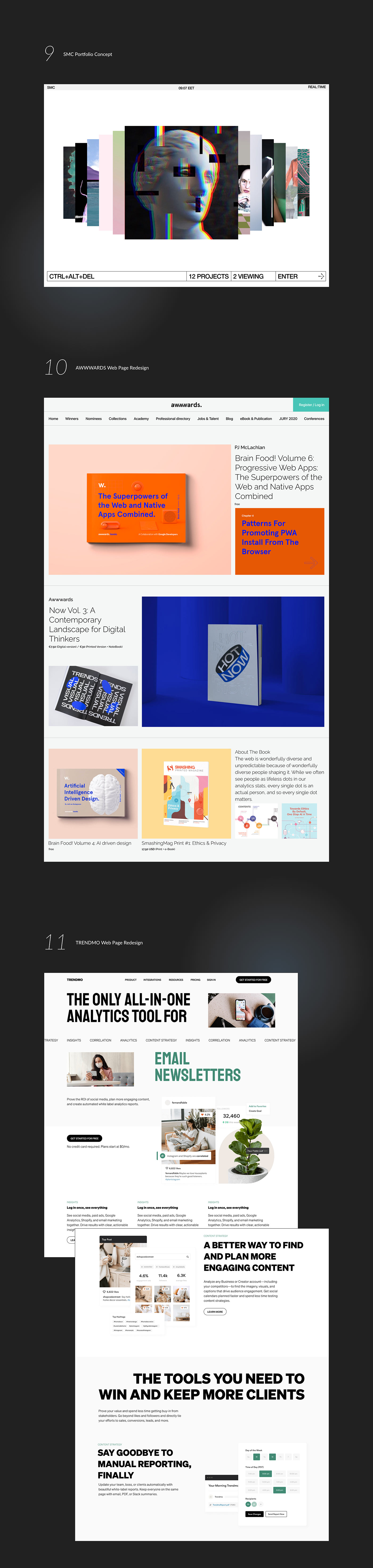 concept creative gallery portfolio poster redesign site UI Web Website