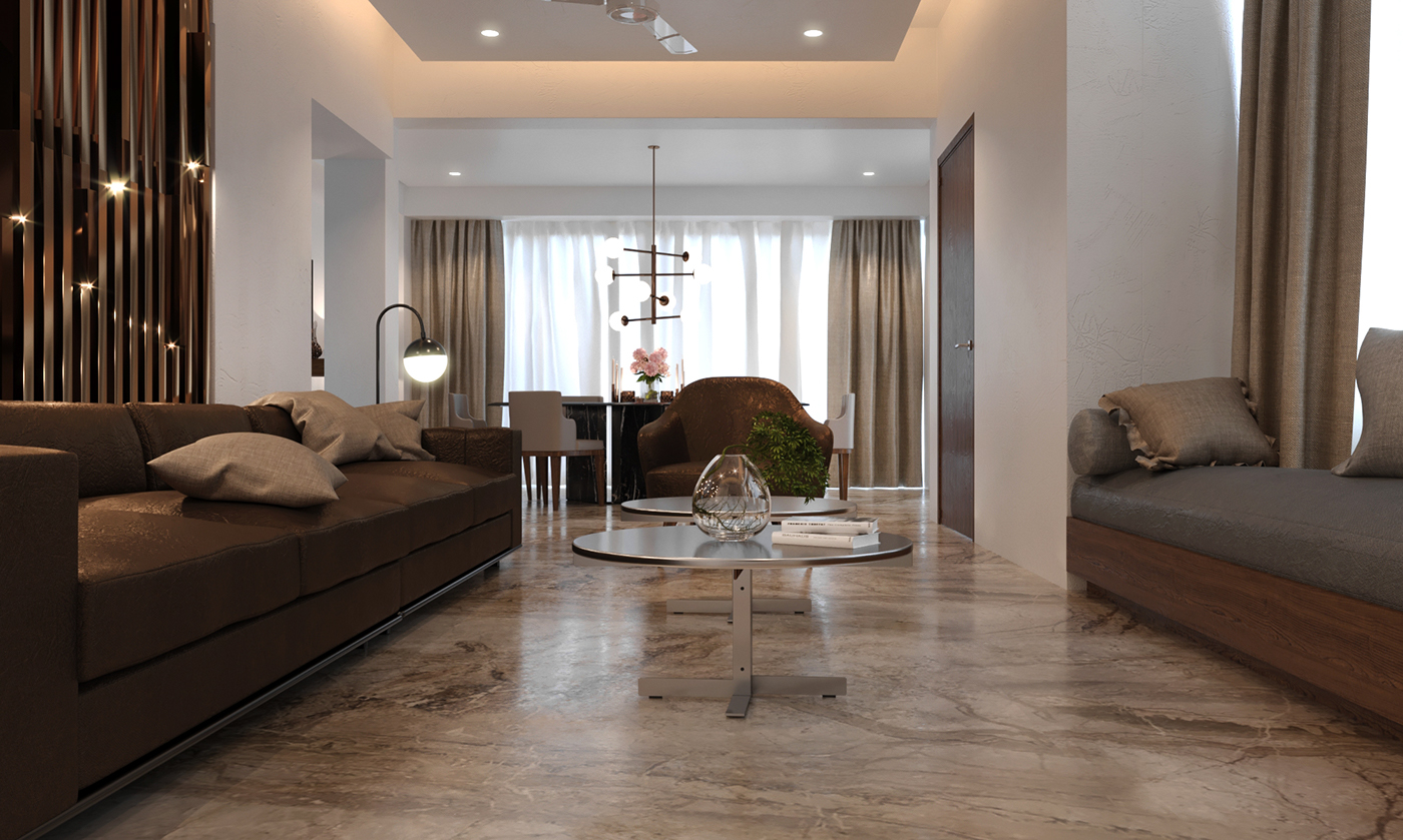 luxurious modern marble flooring corona leather wall panelling italian furniture decorative lights kitchen