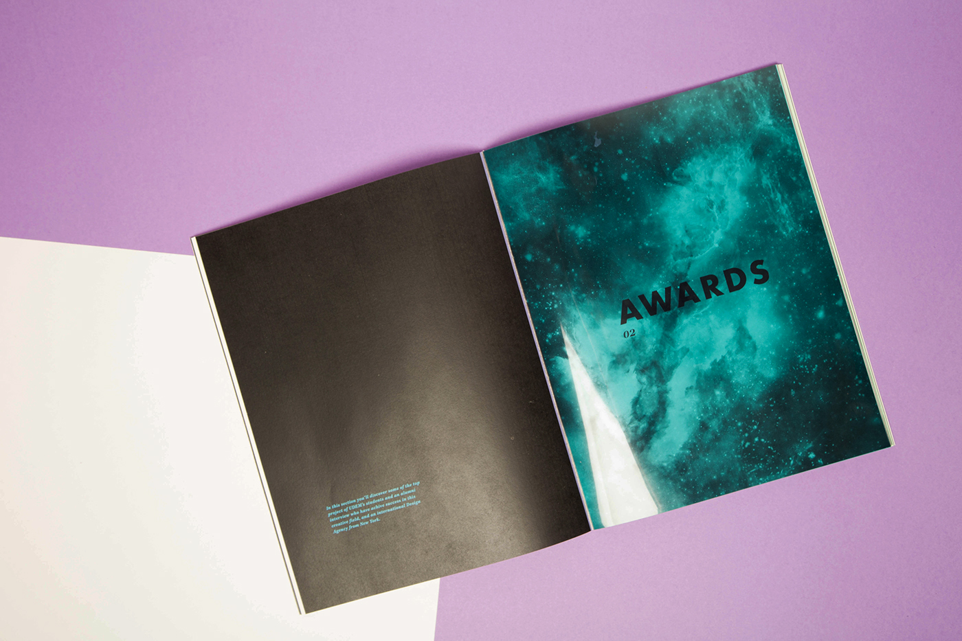 magazine editorial design  typography   universe Space  Beyond type editorial holographic gradients