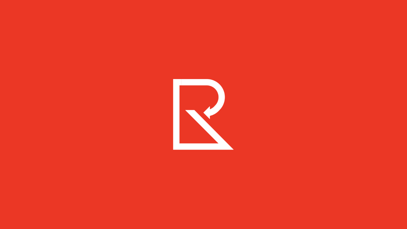 R logo letter logo arrow logo phone business card stationary branding 