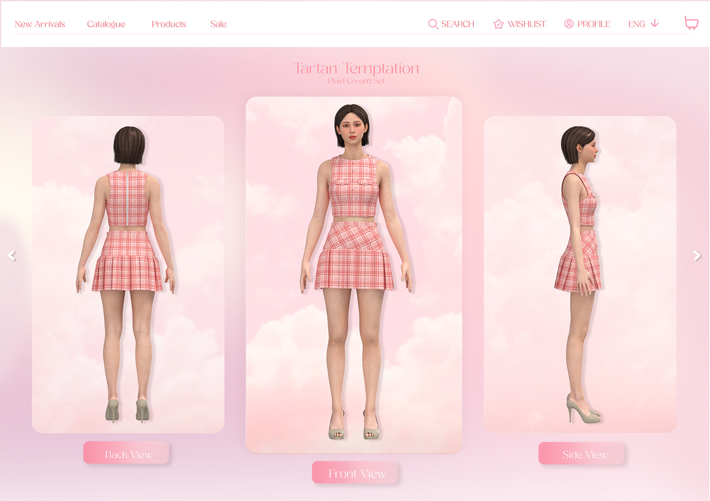barbie pink 3D 3dfashion Clo3d Fashion  graphic design  UI/UX
